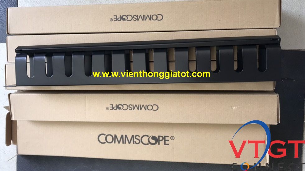 Thanh quản lý cáp ngang 1u commscope/amp mã 1427632-1