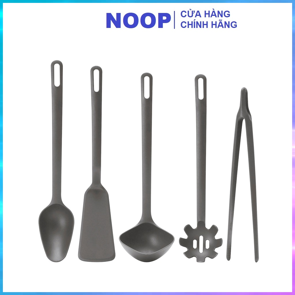 Bộ dụng cụ nhà bếp 5 món chất liệu nhựa bền đẹp chịu nhiệt cao màu xám Ikea