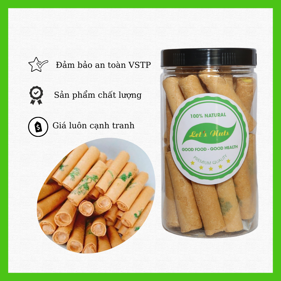 [HCM]Bánh ống ngò nhân bơ đậu phộng lon 450g sang trọng hợp vệ sinh món quà ăn vặt tuyệt vời Susuto Shop