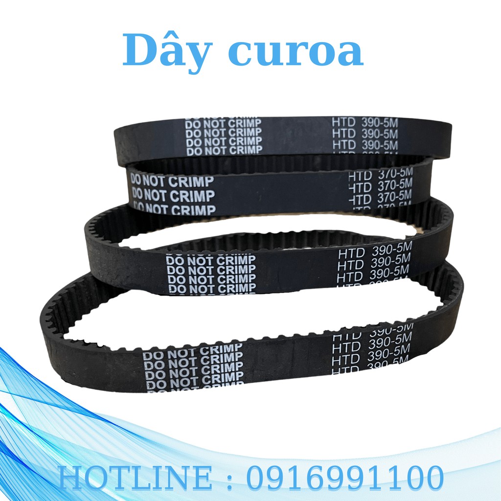 Dây curoa HTD 5M 310, 330, 370, 380, 390, 410, 480, 550mm tên gọi khác là dây đai răng, Dây đai vòng