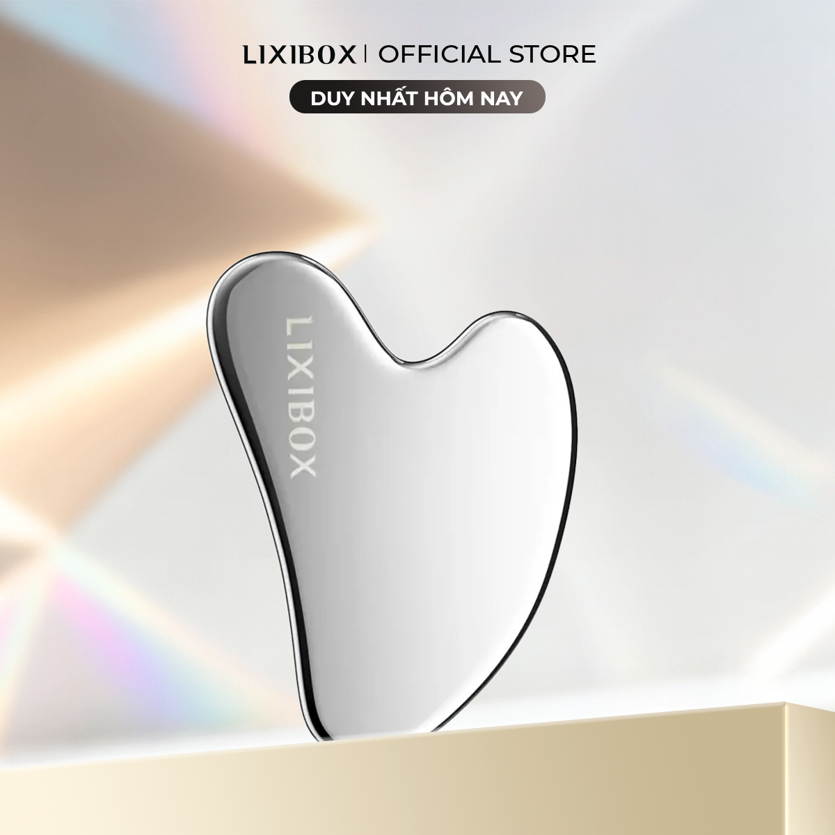 TƯNG BỪNG ĐÓN XUÂN Dụng Cụ Massage Mặt Hình Trái Tim Lixibox Stainless Steel Heart-Shaped Gua Sha Facial Tool