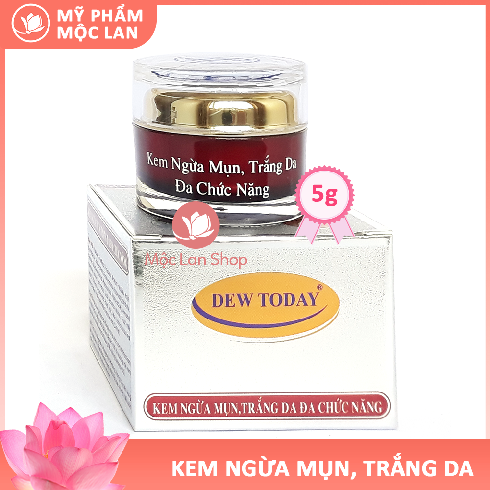 Kem ngừa mụn dưỡng trắng da mặt đa chức năng - Dew Today 5gr - Mỹ phẩm Mộc Lan