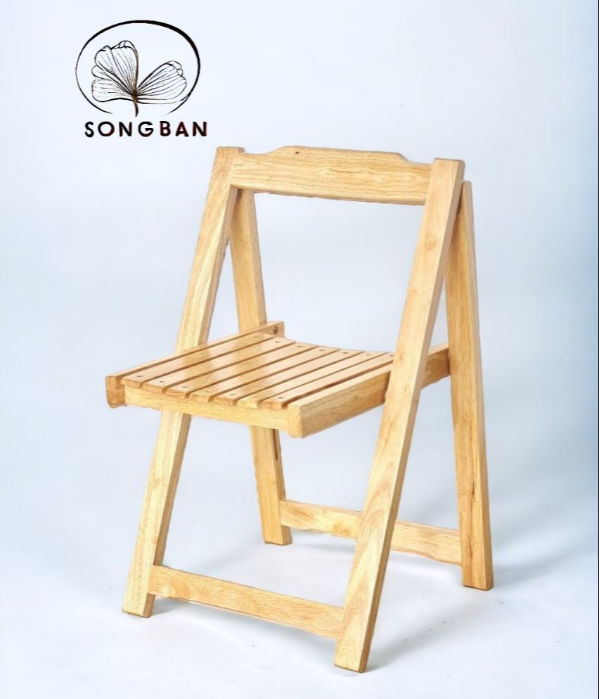 [HCM]Ghế Gỗ Cao Su Xếp Gọn Cao 44cm Dày Dặn Nhiều Màu - Hàng VN Xuất Khẩu