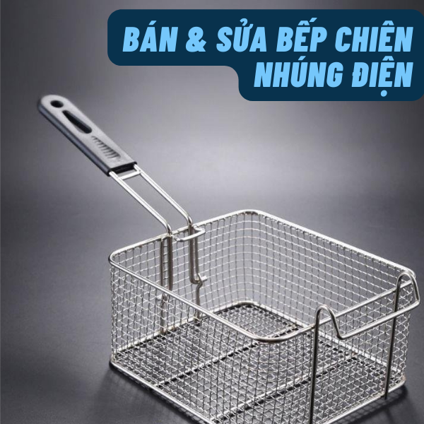 Rổ bếp chiên nhúng điện ngập dầu rổ bếp chiên nhúng rổ chiên nhúng rổ lưới chiên nhúng Rổ chiên có tay cầm sử dụng cho bếp chiên nhún