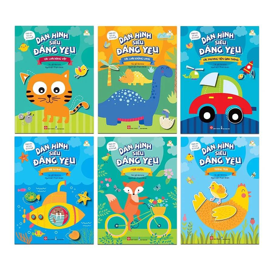 Sách - Dán hình siêu đáng yêu - bộ 6 cuốn