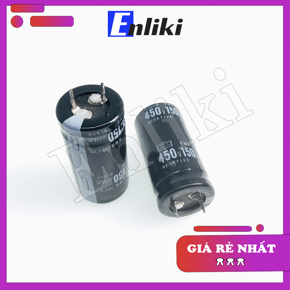 Tụ 150uf 450v chân cứng kích thước 22x45mm