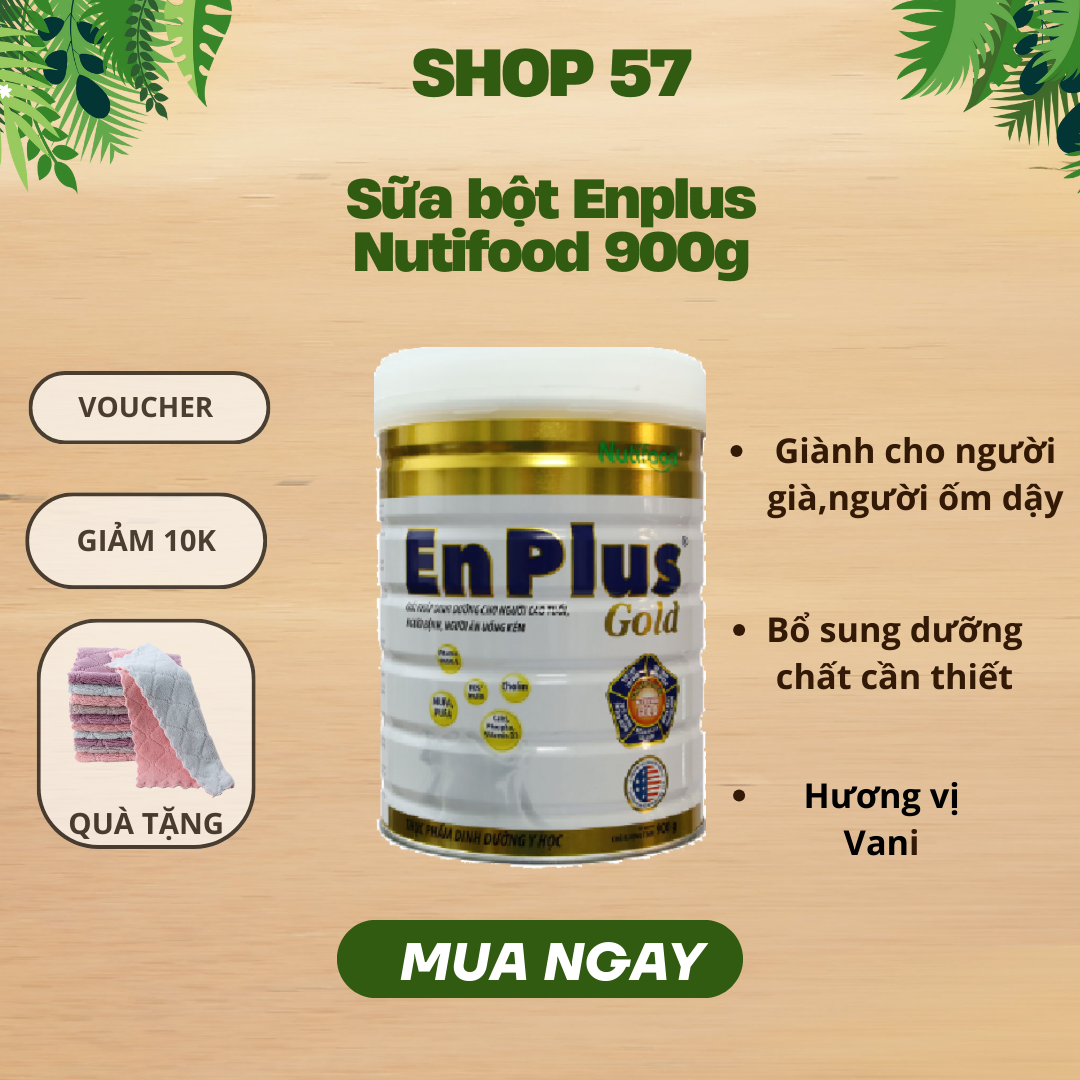 Sữa bột EnPlus Gold 900g dành cho người suy dinh dưỡng
