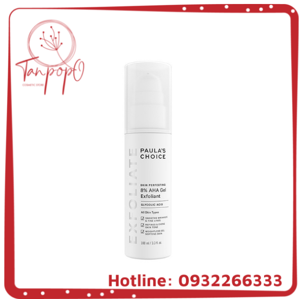 Gel loại bỏ tế bào chết làm mềm và sáng mịn da Paula's Choice Skin Perpecting 8% AHA Gel Exfoliant