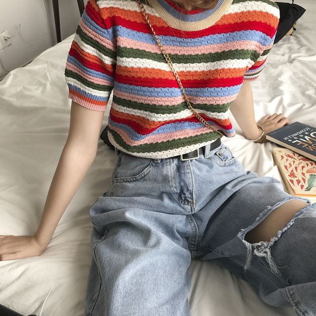 Áo len lỗ mongtoghi mỏng