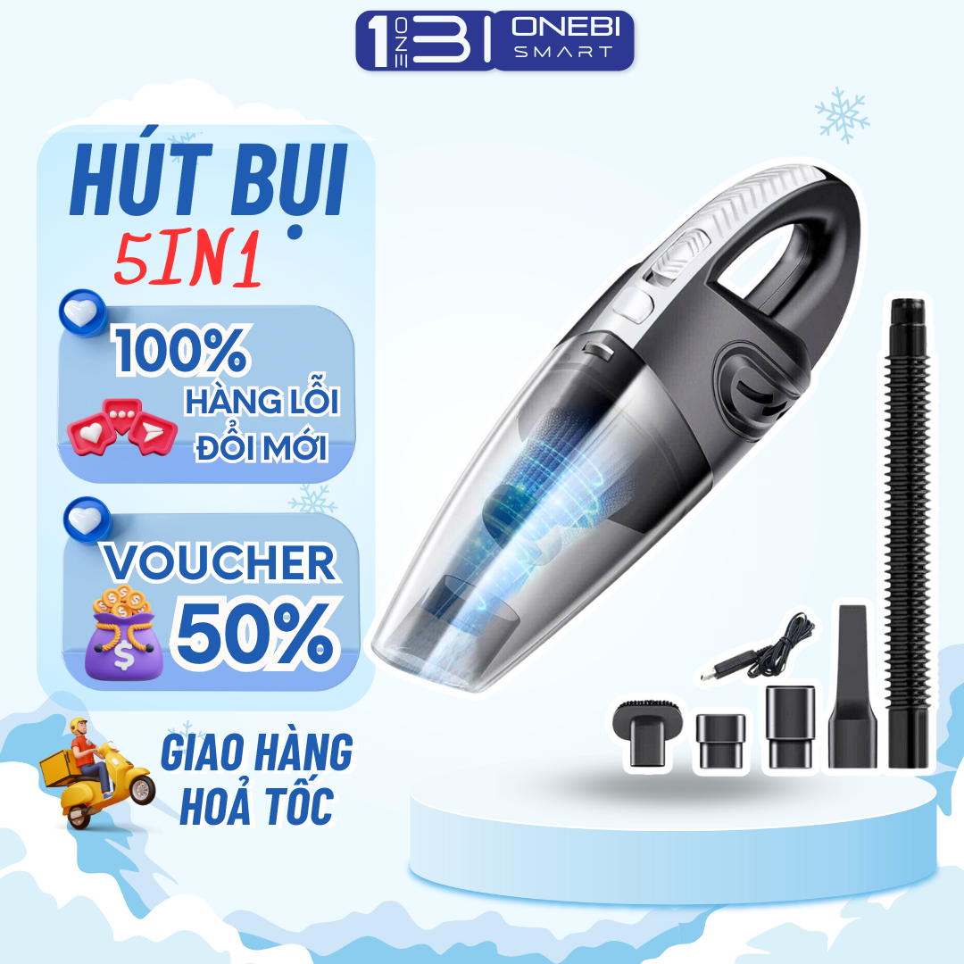 Máy Hút Bụi Cầm Tay Lực Hút 18000PA Hút Bụi Đa Năng Siêu Khỏe Công Suất 120W Bảo Hành 12 Tháng