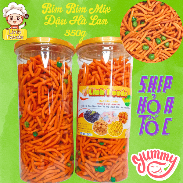 Bim bim que đậu hà lan snack bim que 350gr # đơn từ 50k