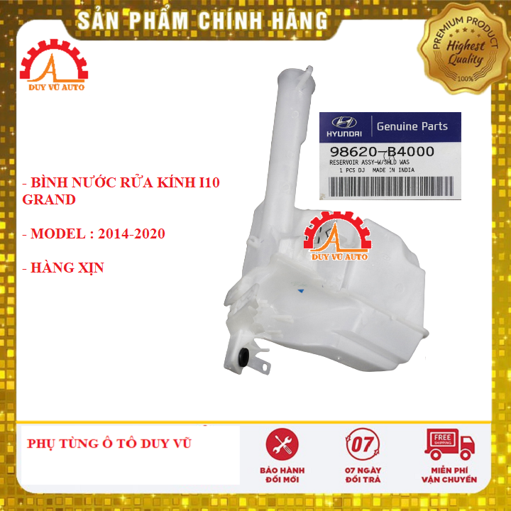 Bình nước rửa kính hyundai i10 grand hàng xịn