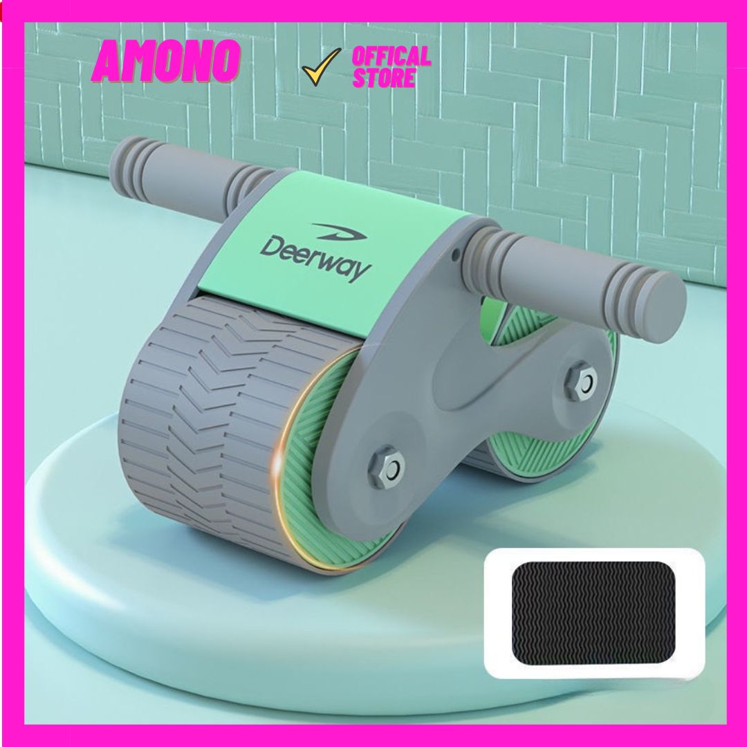 Con Lăn tập bụng tự động bật cơ bụng bánh xe tập thể dục tại nhà xe tăng hiện vật bánh xe tập cơ bụng AMOMO