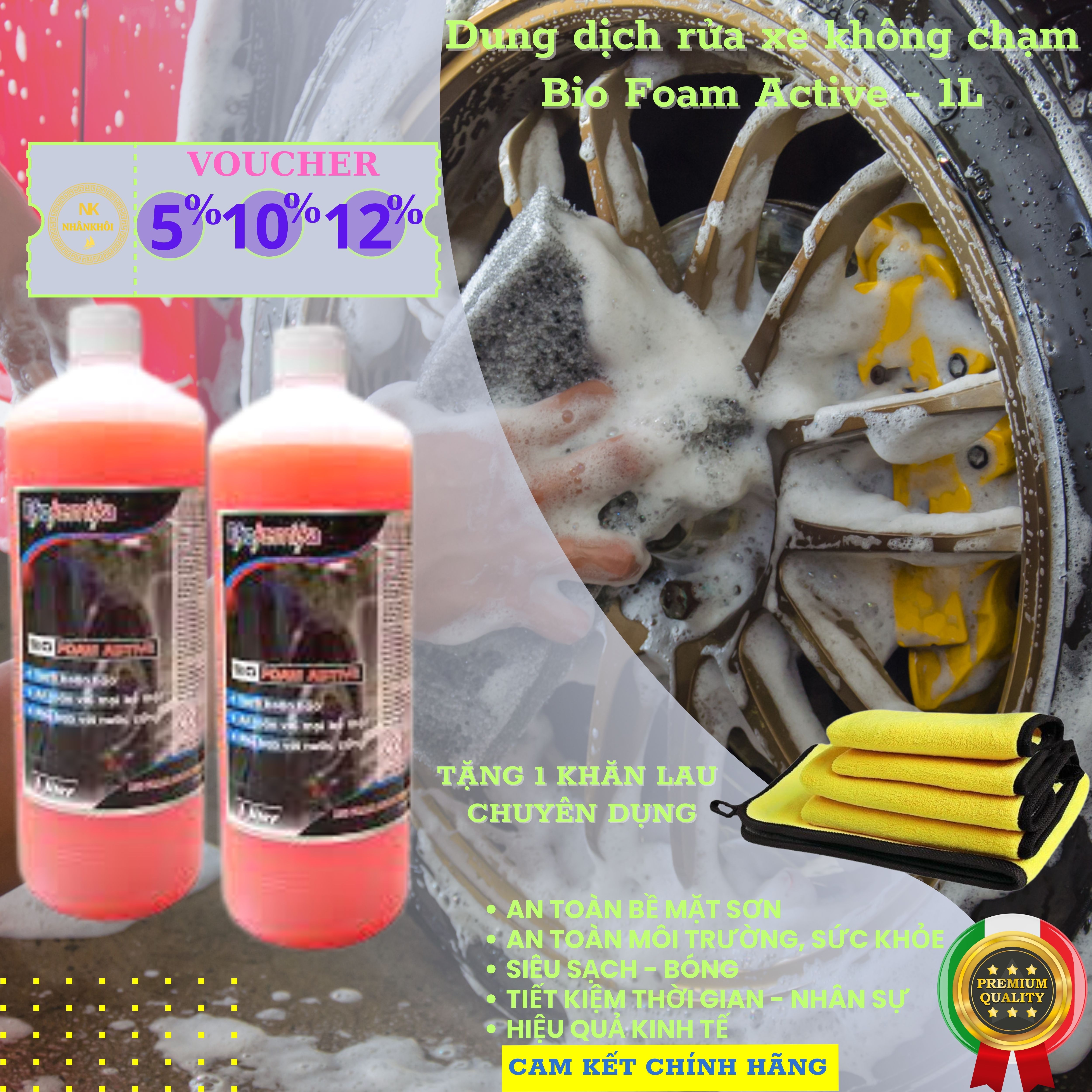 Bio Foam active - Dung dịch rửa xe bọt tuyết - Nước rửa xe - Ekokemika