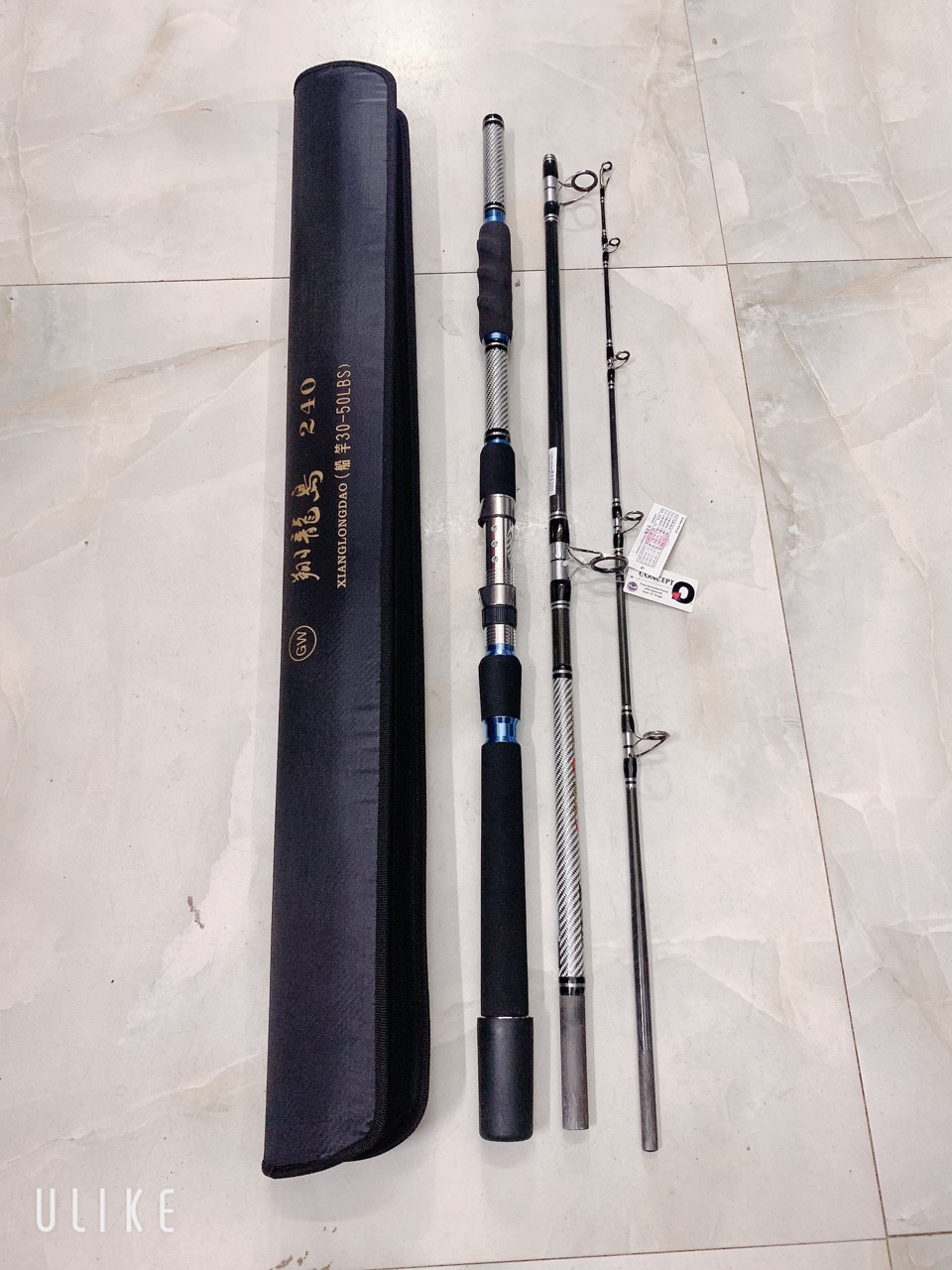 Cần câu biển 3 khúc cao cấp khoen FUJI dài 1m95 - 2m1 và 2m4 tải cá khủng