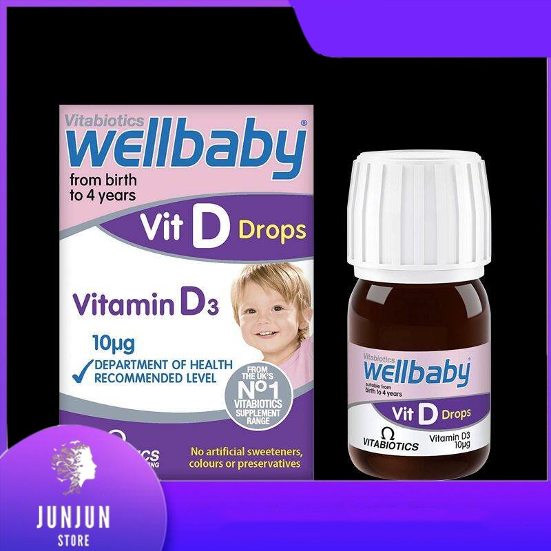 Vitabiotics Vitamin D cho bé 0 - 4 tuổi Wellbaby Vit D Drops 30ml
Vitamin D