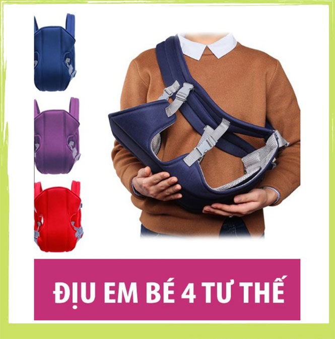 Mẫu Mới Nhất Địu 4 Tư Thế Việt Nam - Tiện Lợi - Nhỏ Gọn - Thiết Kế Cơ Chế Thoáng Khí - Thích Hợp Cho Bé Từ 4 đến 12 tháng - Được làm từ 100% chất liệu cotton - Được Bảo Hành 1 Đổi 1