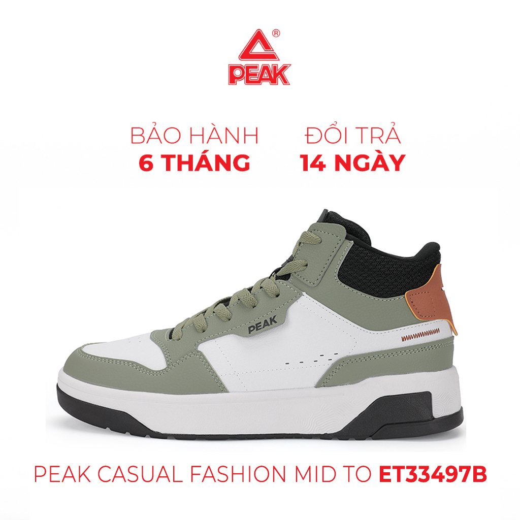 Giày thể thao Nam PEAK Casual Fashion Mid Top ET33497B