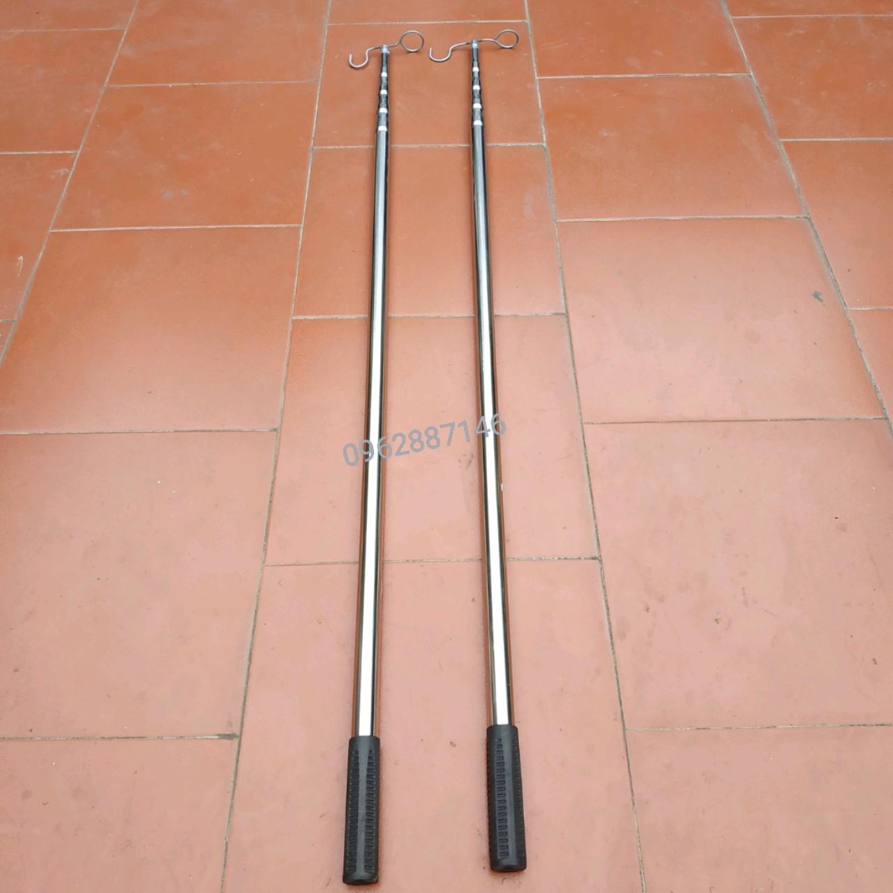 sào bẫy chim treo lồng chim 5m-6m inox cao cấp tặng kèm móc