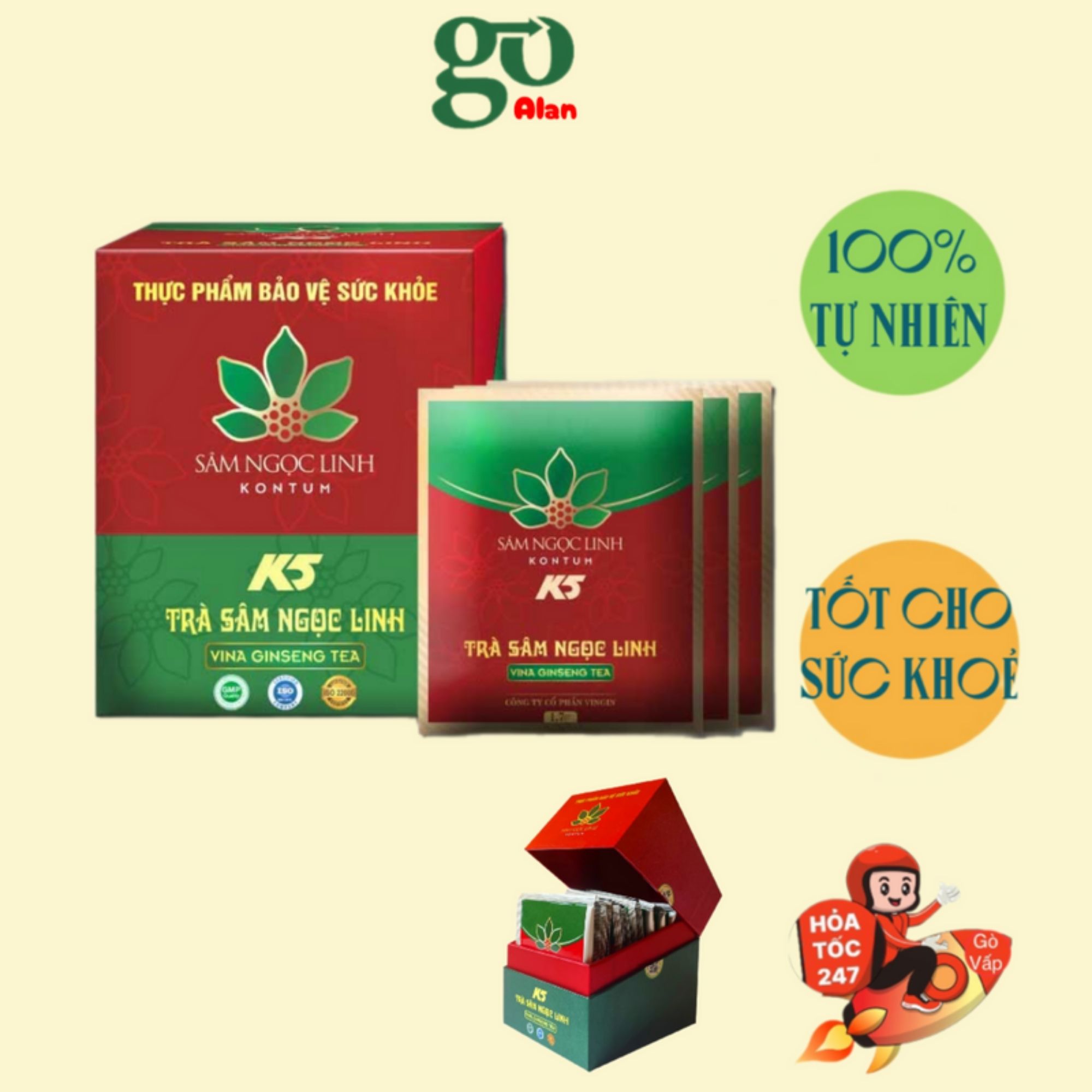 Trà sâm ngọc linh kon tum k5