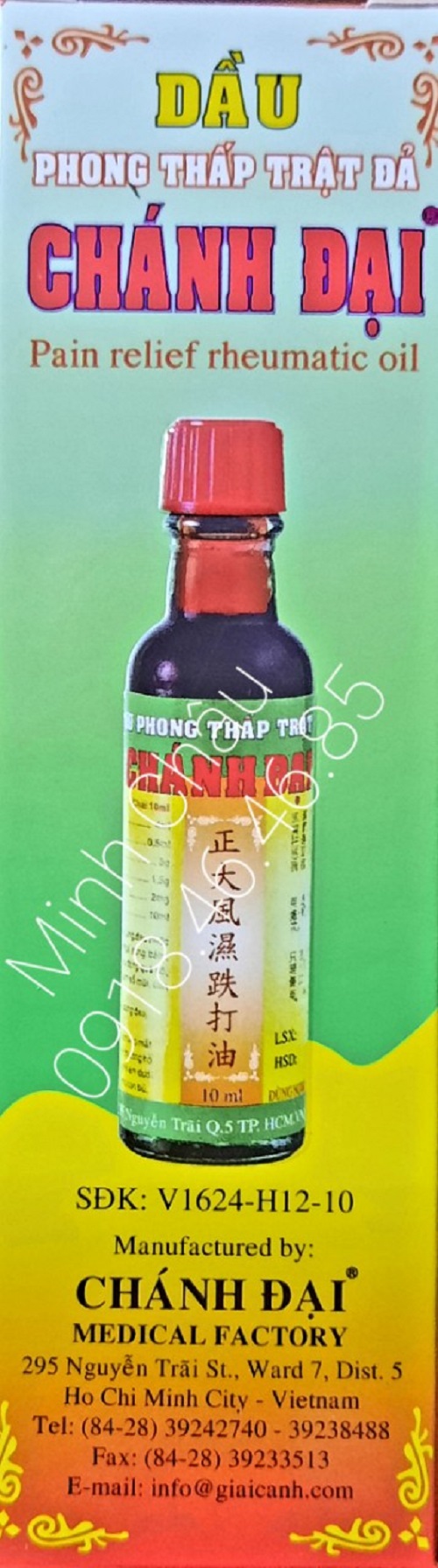 Chính hãng dầu phong thấp trật đả chánh đại 10ml