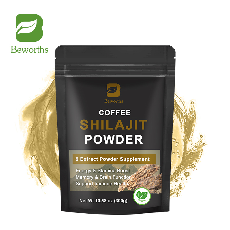 BEWORTHS Bột cà phê Shilajit với 9 chiết xuất bổ sung để hỗ trợ sản xuất năng lượng & chống mệt mỏi Sức khỏe não bộ & sức sống thúc đẩy sức mạnh miễn dịch