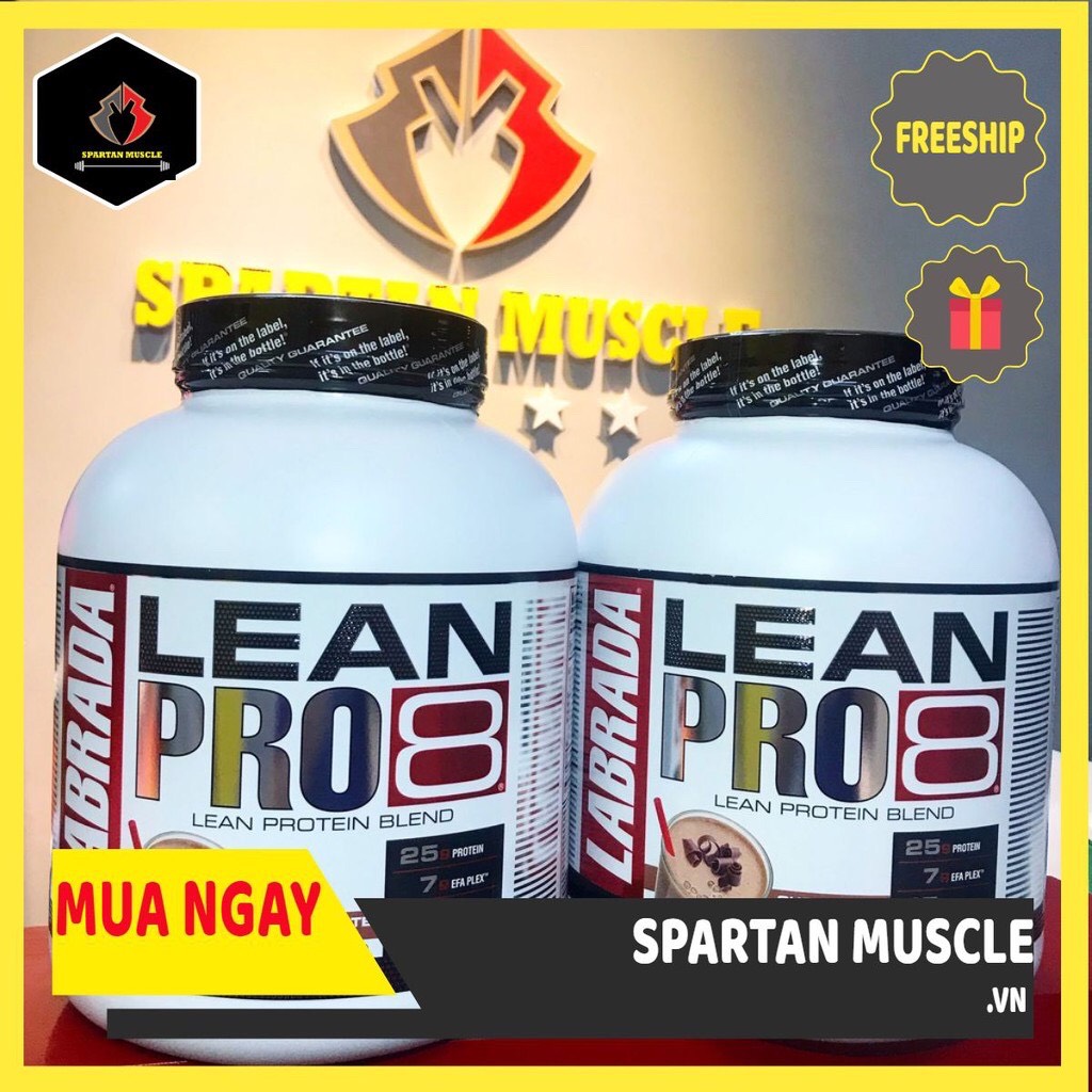 [Tặng Bình Lắc+FREESHIP] Whey Tăng Cơ Lean Pro 8 Labrada, Sữa Tăng Cơ Bổ Sung Protein Cao Cấp Nuôi Cơ trải dài cả ngày, hỗ trợ gym