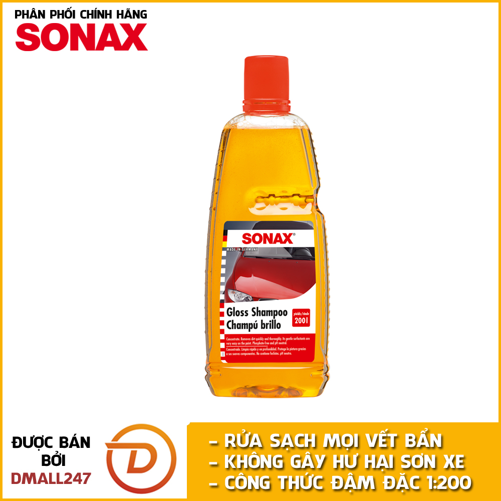 Xà bông rửa xe đậm đặc 1 200 siêu sạch bóng Sonax 314300 1lit