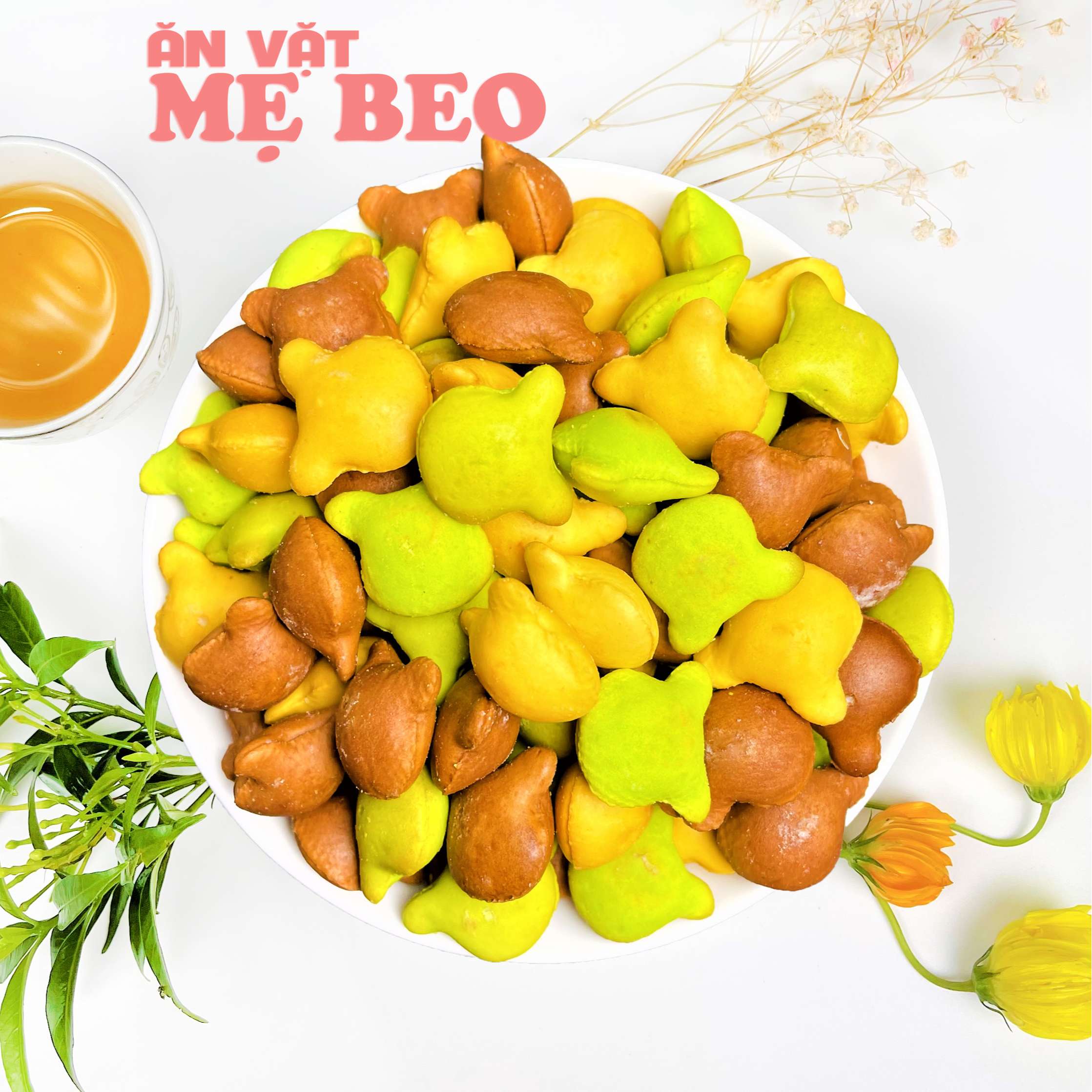 Bánh gâu nhân kem mix 3 vị 435gr mẹ beo