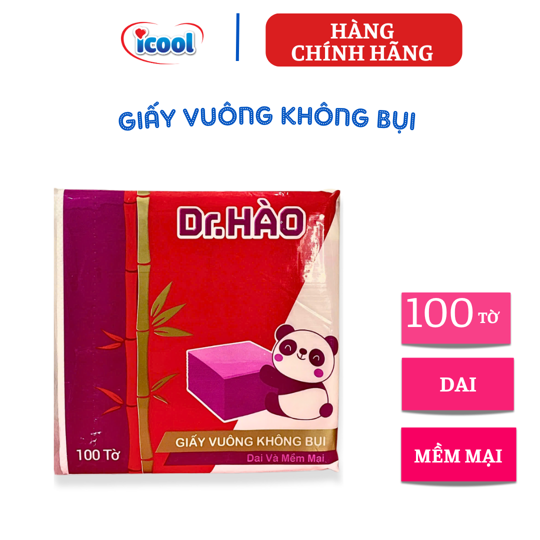 {Hàng chính hãng} Giấy vuông Dr.HÀO ICOOL không bụi mềm mại và dai