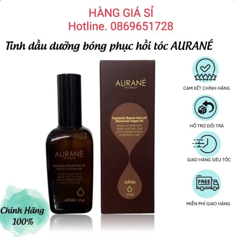 [HCMTinh dầu dưỡng bóng phục hồi tóc AURANE Softliss Fantastic Repair hair oil 125ml. Phục hồi tóc hư tổn, khô xơ