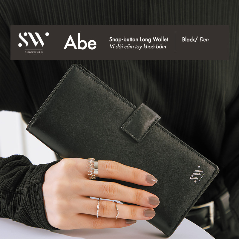 Ví dài Sincewhen ABE nắp gập khoá bấm