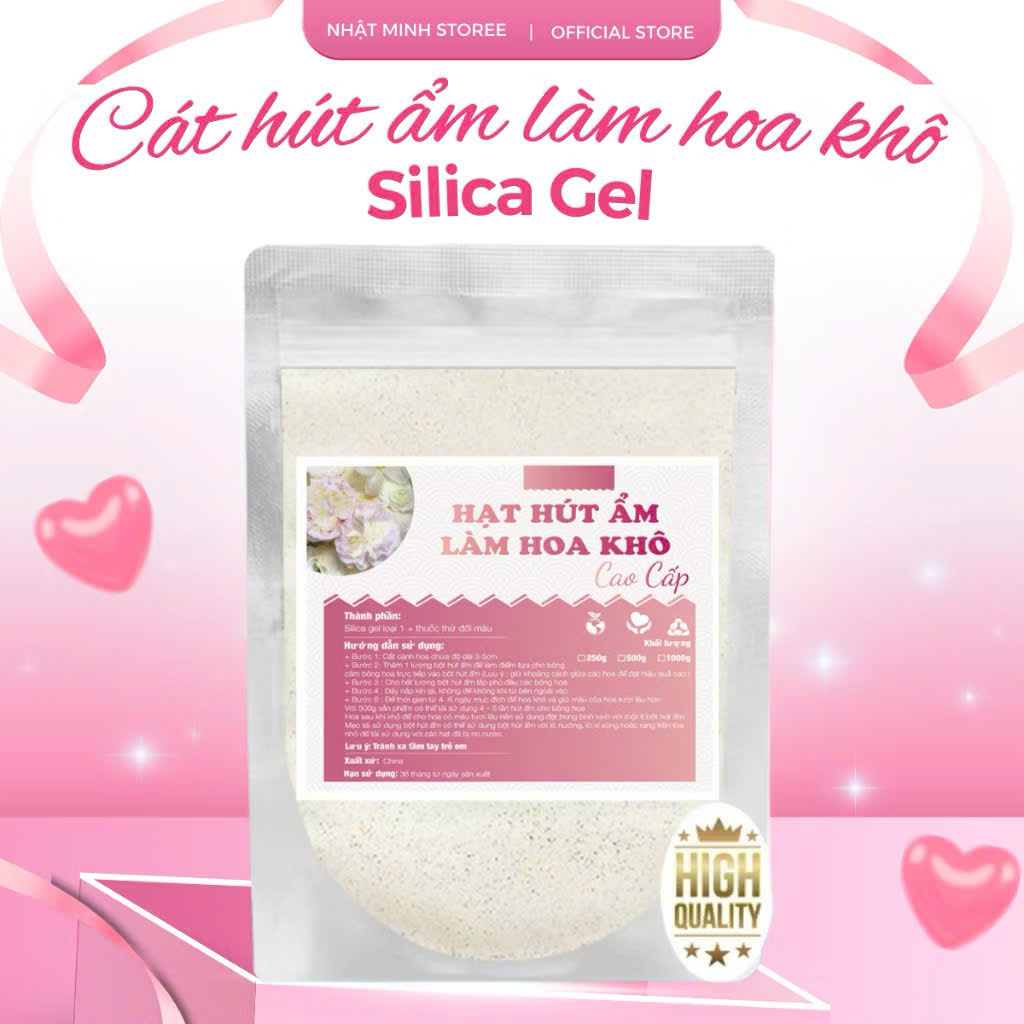 Hạt Cát Bột Làm Hoa Khô, Hạt Cát Bột Hút Ẩm Làm Hoa Khô Silica Gel Loại 1 Tái Sử Dụng Giữ Màu Hoa Đẹp Làm Kỷ Niệm