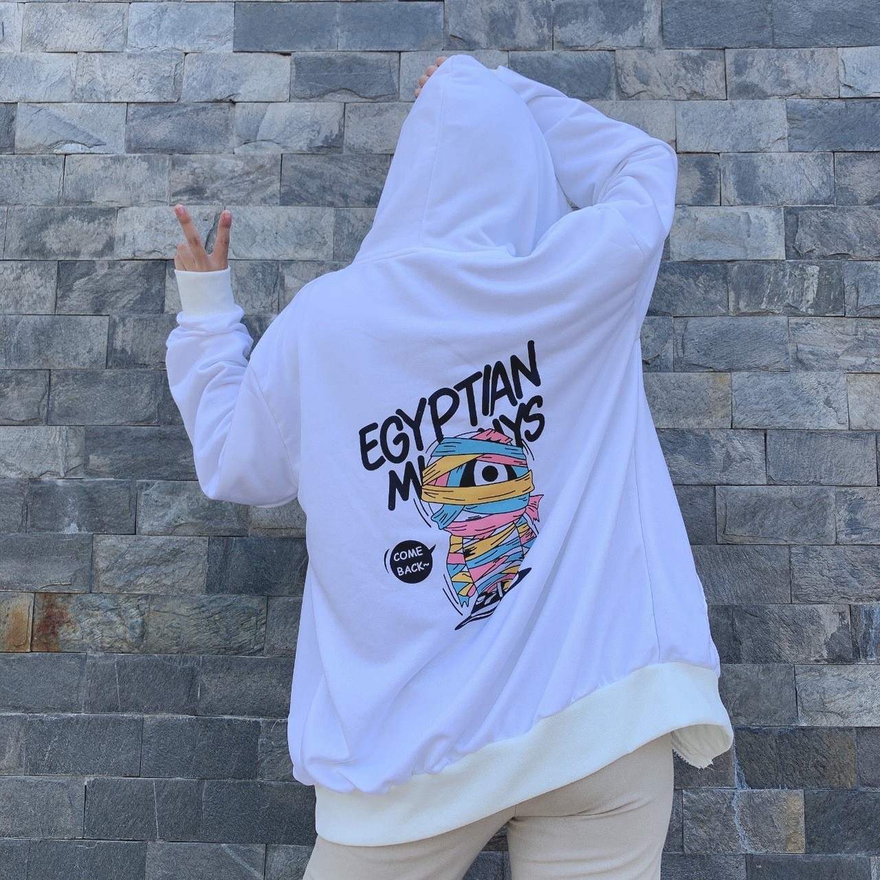 [HCM]ÁO HOODIE NỮ DÂY KÉO HỌA TIẾT XÁC ƯỚP SITIN