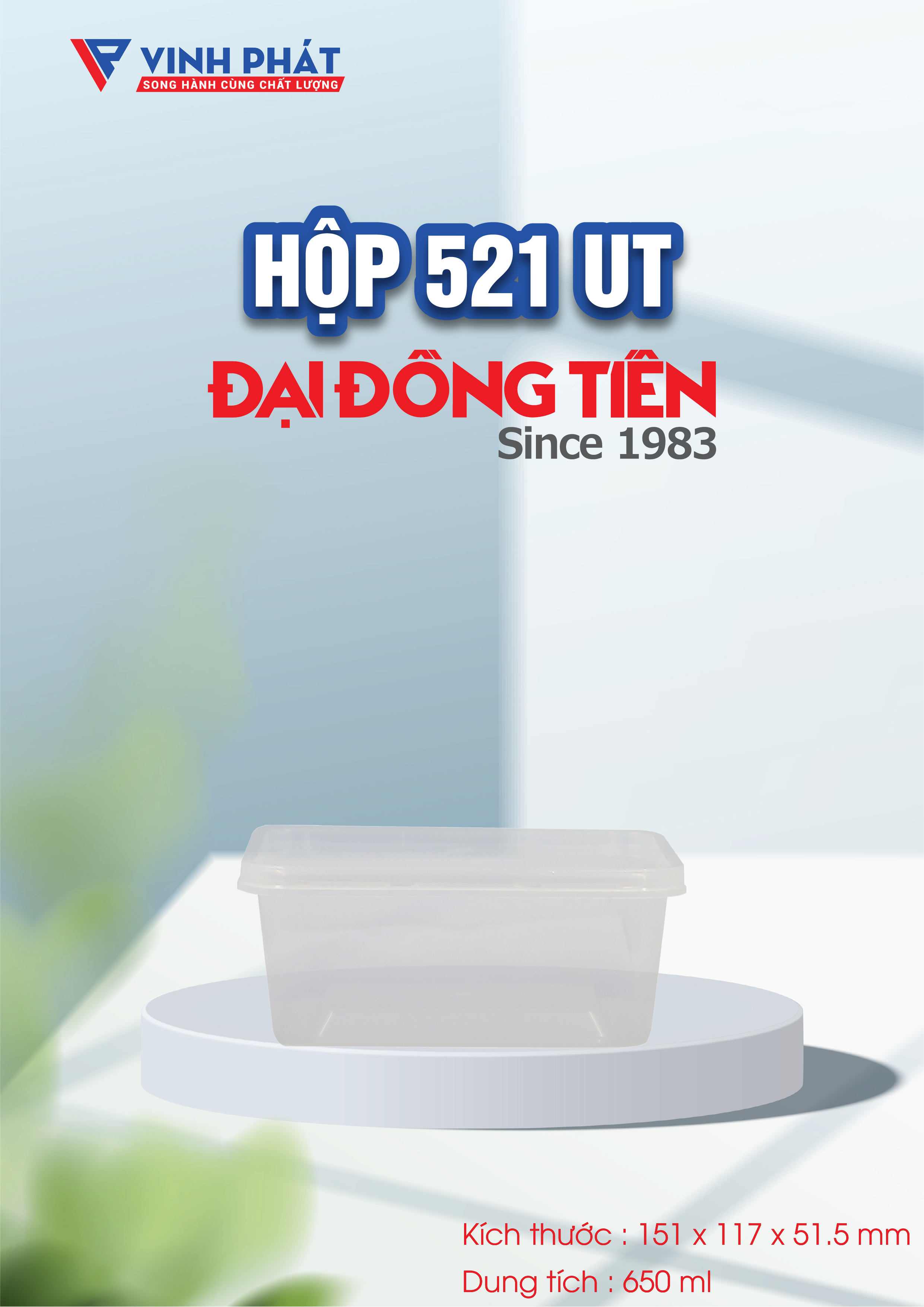 COMBO 10 HỘP ĐỰNG THỰC PHẨM SIÊU MỎNG 650ML ĐẠI ĐỒNG TIẾN[ L521]