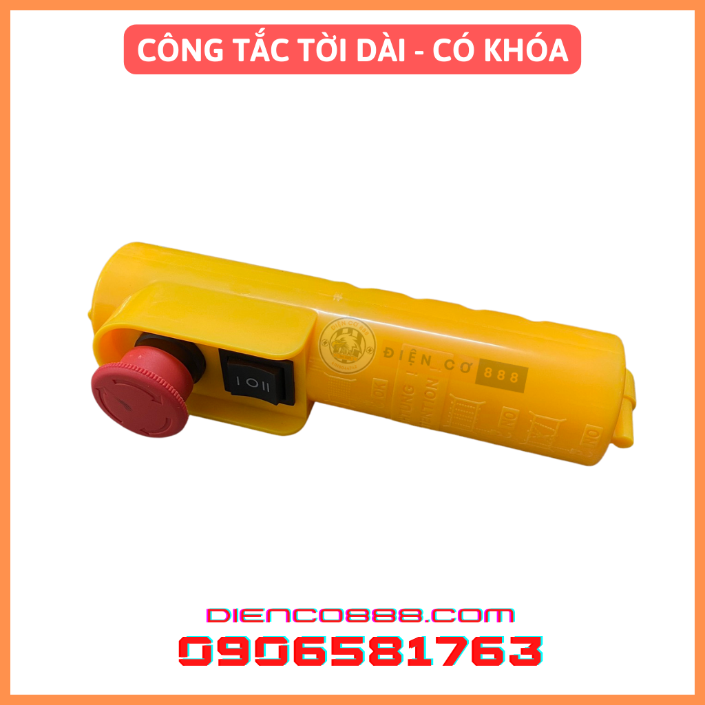 Công tắc tời điện loại dài 220V - 380V (không khóa và có khóa)
