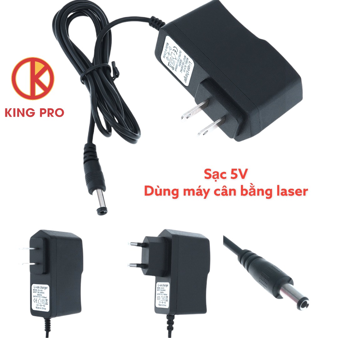 Sạc pin Luthium 5V chuyên máy laser . máy bắn cốt, máy cân bằng laser