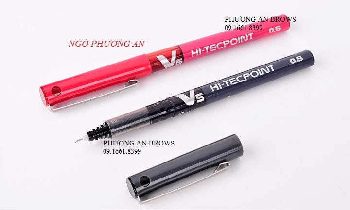 Bút gel nước pilot v5 nhật / bút nước định hình không trôi pilot v5 - đen/ đỏ