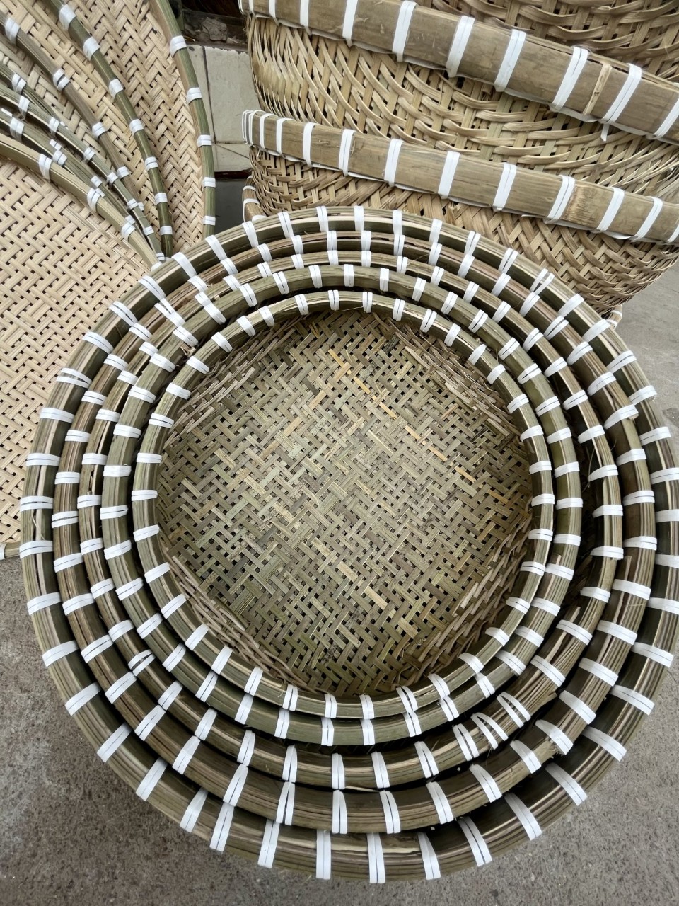 Rổ tre, rổ cật tre, vỏ tre, bền, chắc chắn giá rẻ