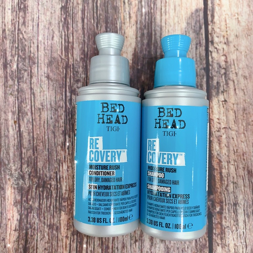 Bộ dầu gội xả tigi bed head resurrection xanh cho tóc khô hư tổn nặng 100ml new.