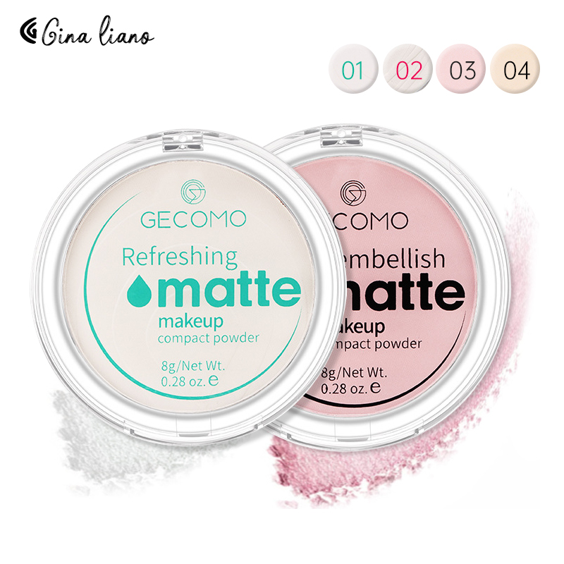 Phan phu Gina Liano Phấn phủ dạng Nén Makeup Compact Powder 4 tone màu cho mọi loại da 8g