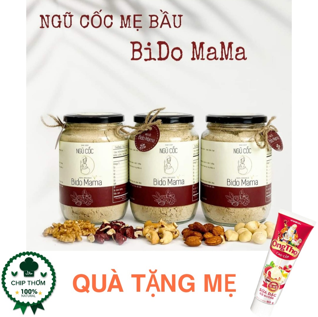 Combo 3 Hộp Ngũ Cốc Bầu BiDo MaMa | Ngũ Cốc Bầu BiDo - Tặng Mẹ Sữa Ông Thọ Tuýp