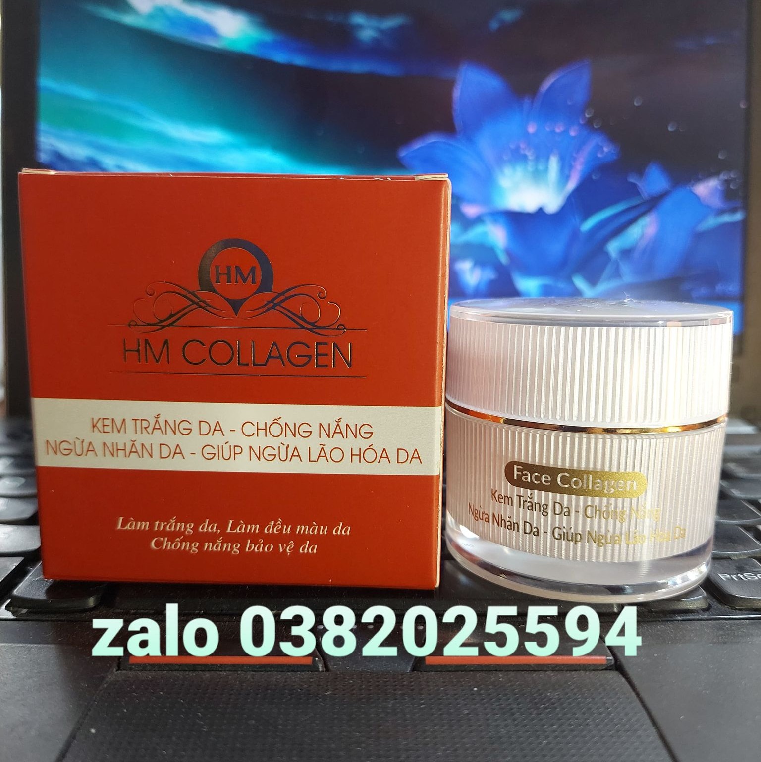 KEM FACE HM COLLAGEN [ KEM TRẮNG DA - CHỐNG NẮNG - BẢO VỆ DA - GIÚP NGĂN NGỪA LÃO HÓA ] 18Gr