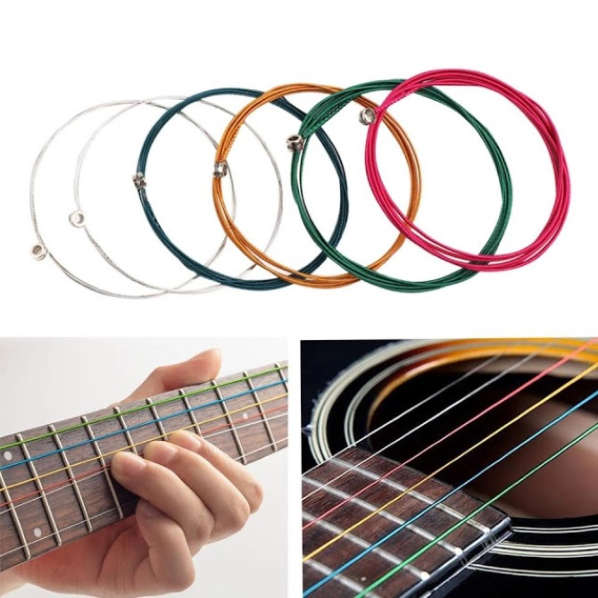 Bộ 6 dây đàn nhiều màu sắc cho guitar acoustic