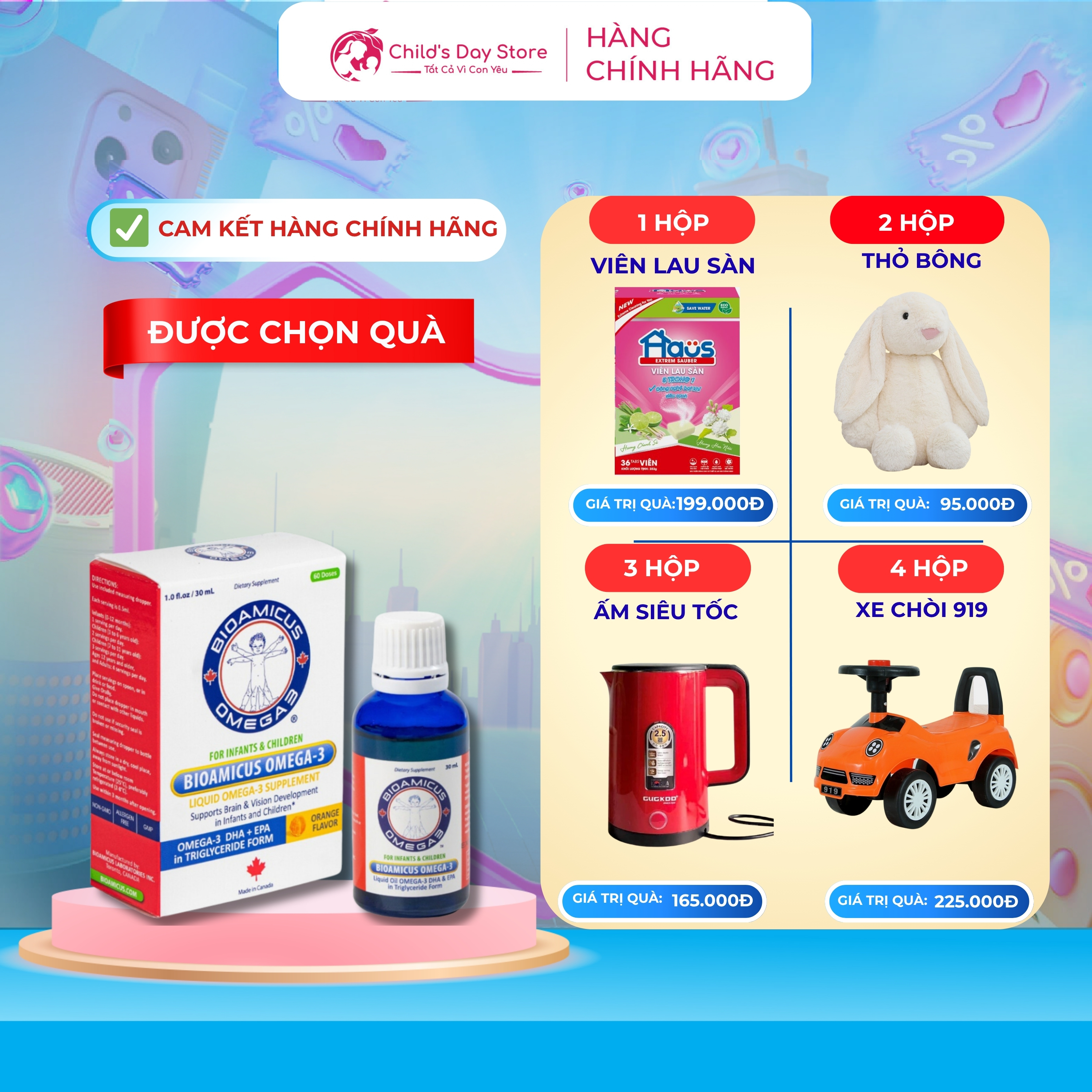  DHA BIOAMICUS OMEGA 3 – DHA không tanh Vị thơm ngon bổ sung DHA và Omega3. Childs day store 