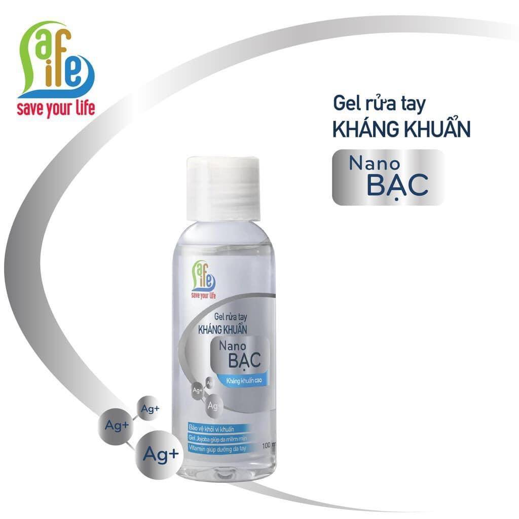 Nước rửa tay khô nano bạc safelife đại lý hà nội