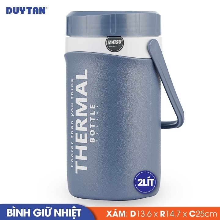 Bình giữ nhiệt nhựa DUY TÂN Matsu 2 lít (14.7 x 15 x 25 cm) - 35322 - Giao màu ngẫu nhiên