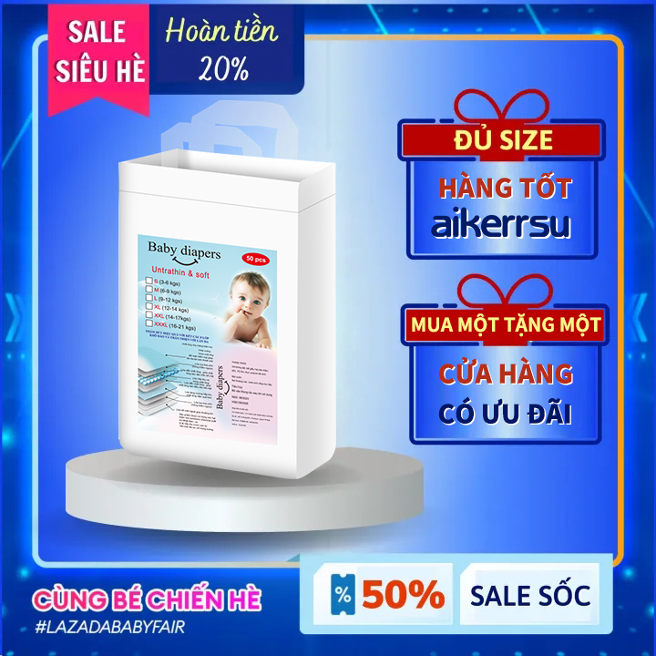 Bỉm quần/tã quần/tã dán 50/100 miếng！tả quần 100 miếng giá rẻ！tả quần cho bé	！tả dán bé sơ sinh！tã dán trẻ sơ sinh！bỉm dán cho bé sơ sinh！Siêu thoáng khí nam và nữ em bé siêu hấp thụ tã Mua một tặng một