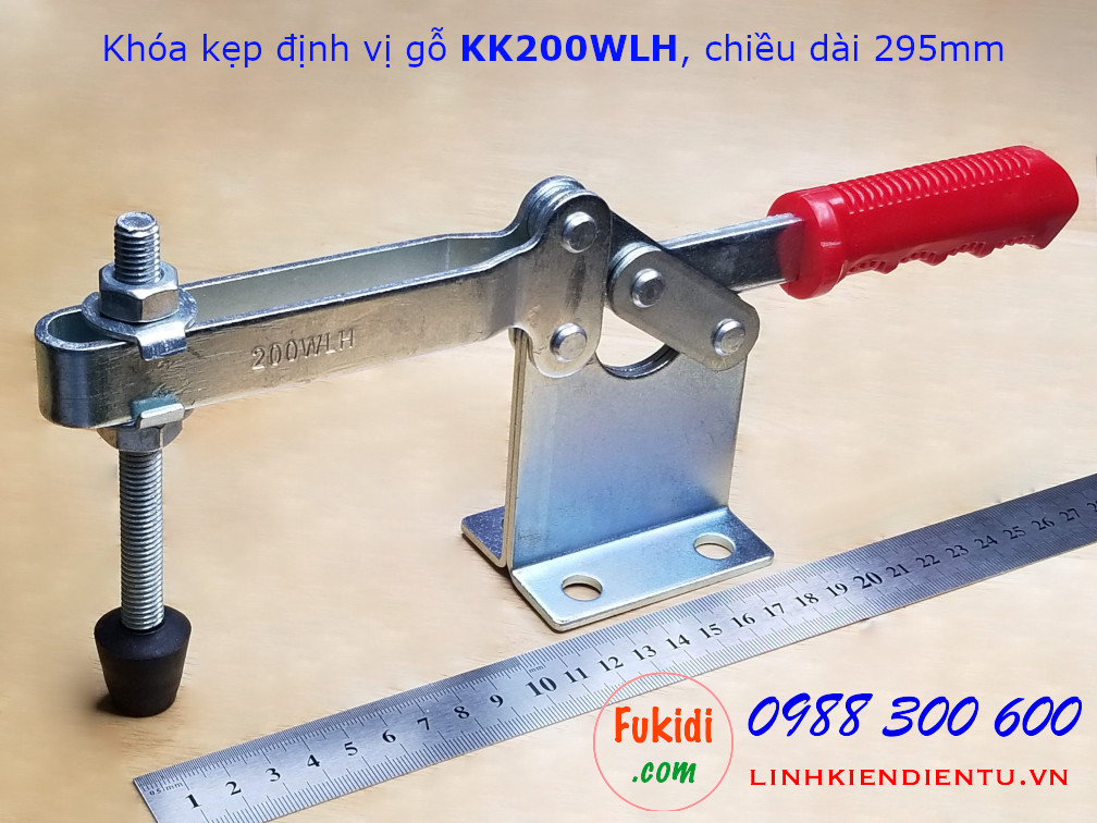 Khóa kẹp định vị, khóa giữ chất liệu thép, chiều dài 295mm - KK200WLH