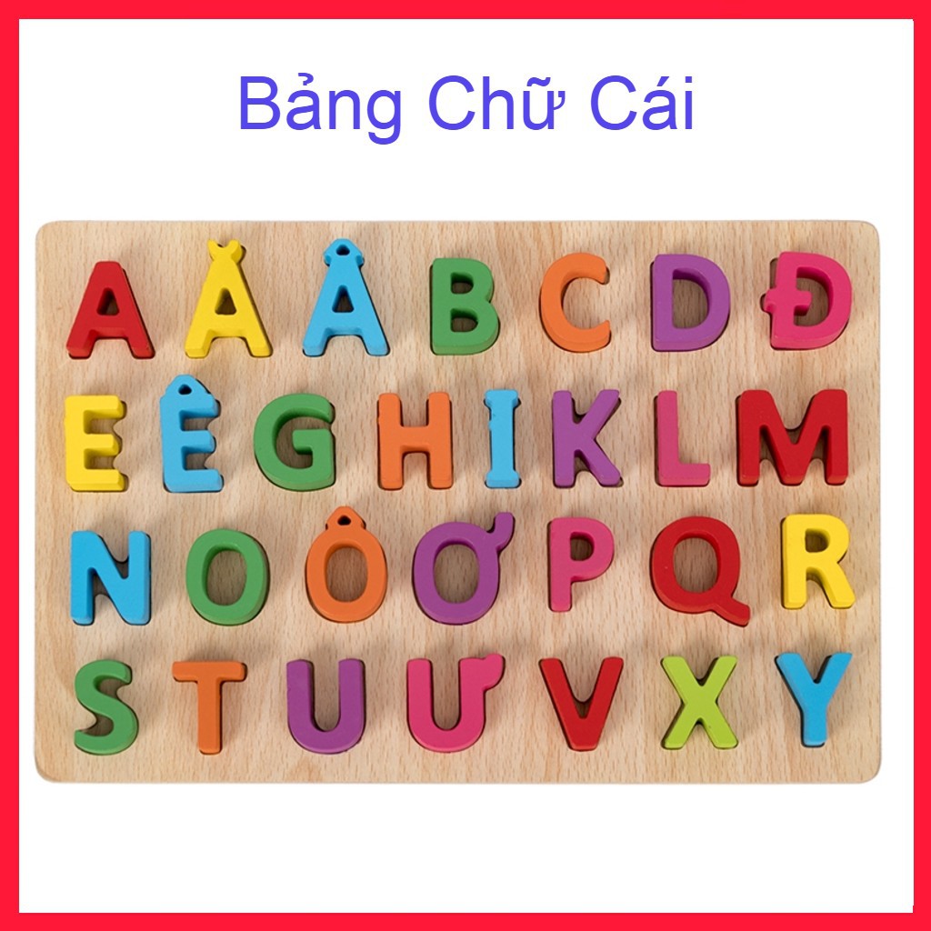Bảng chữ cái tiếng việt bằng gỗ hàng việt nam cho bé học chữ cái